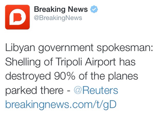 Illustration for article titled 90 Percent Of Planes Parked At Tripoli Airport Destroyed By Militias